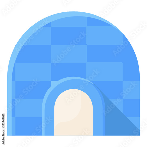 
Modern flatty icon of igloo, icehouse
