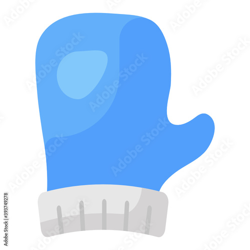 
An icon of gloves in modern flatty style 

