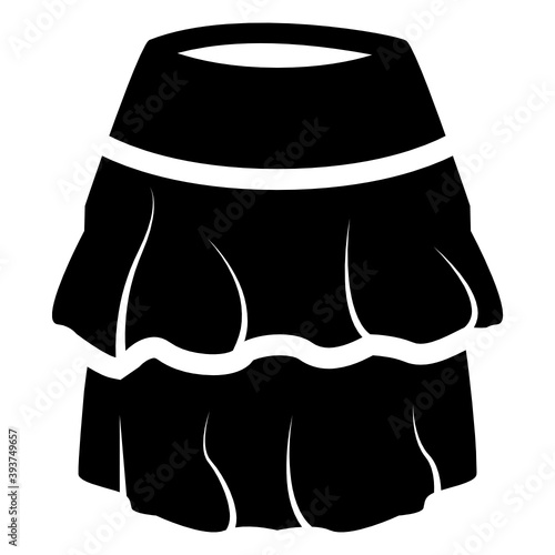 
Ladies skirt vector in flat design 
