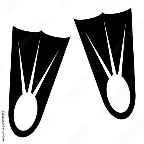 
A vector of swim fins in flat style, flippers 
