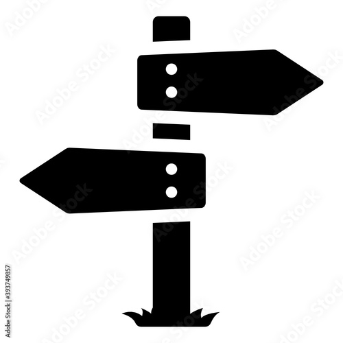 
Guidepost icon in editable style 

