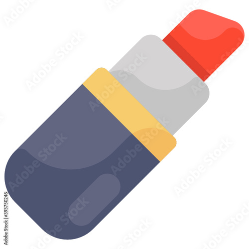 
Ladies lipstick vector in flat design 
