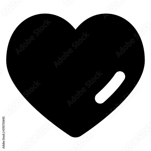 
Love heart icon in flat design 
