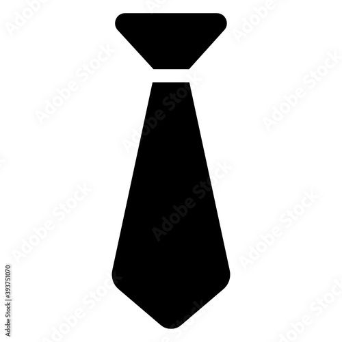 
Mens fashion wear neckcloth, flat icon of tie 
