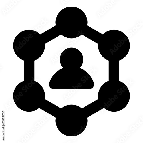 
Glyph icon of personal network 
