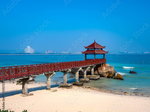 The Lover's Bridge in Wuzhizhou Island 