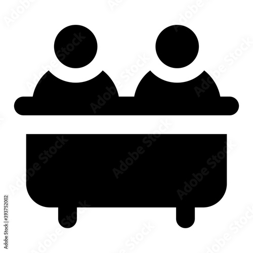 
Interview panel icon in modern filled style 
