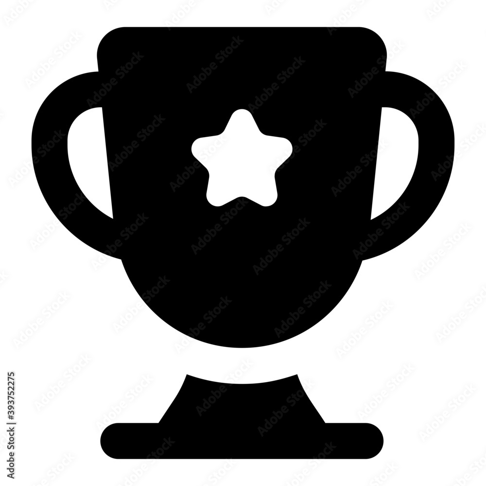 Achievement concept in a solid icon denoting winner cup
Achievement concept in a solid icon denoting winner cup