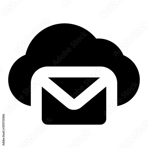 
Design of cloud email, correspondence concept icon
