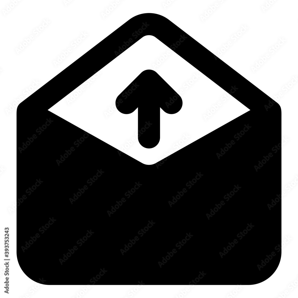 Filled design of send message icon, envelope with upward arrow
Filled design of send message icon, envelope with upward arrow
