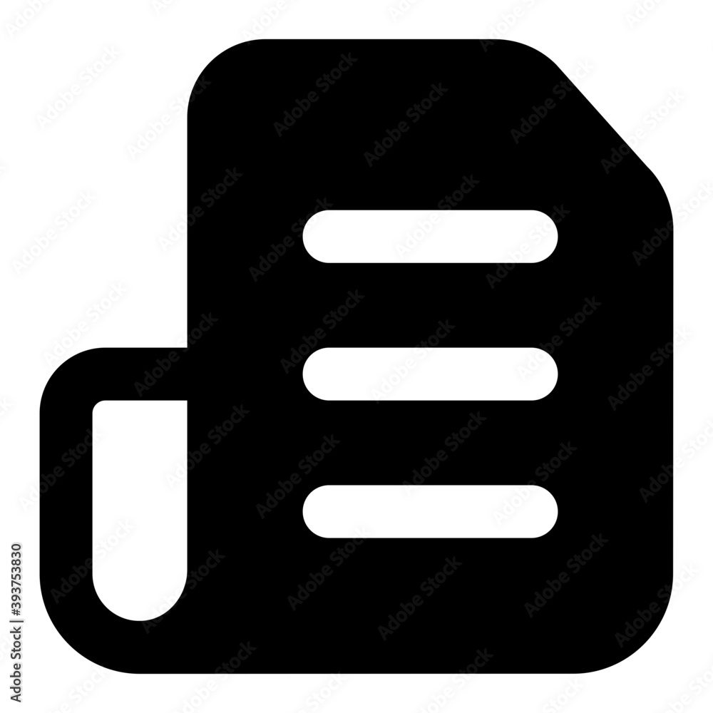 A trendy icon of document, paper file in filled style
A trendy icon of document, paper file in filled style