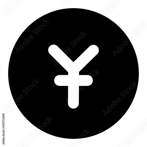 
Chinese currency, yen filled icon
