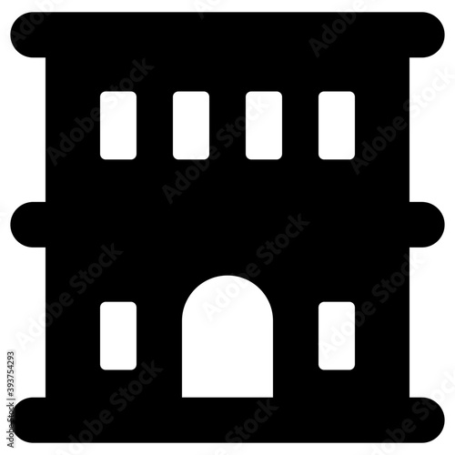 
Modern architecture of commercial building icon 
