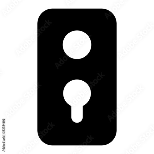 
An icon of keylock in editable solid style 
