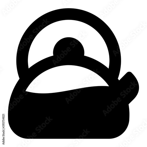 
Catchy icon of teapot, glyph vector 
