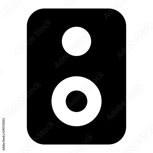 
Sound speaker vector style, solid icon 
