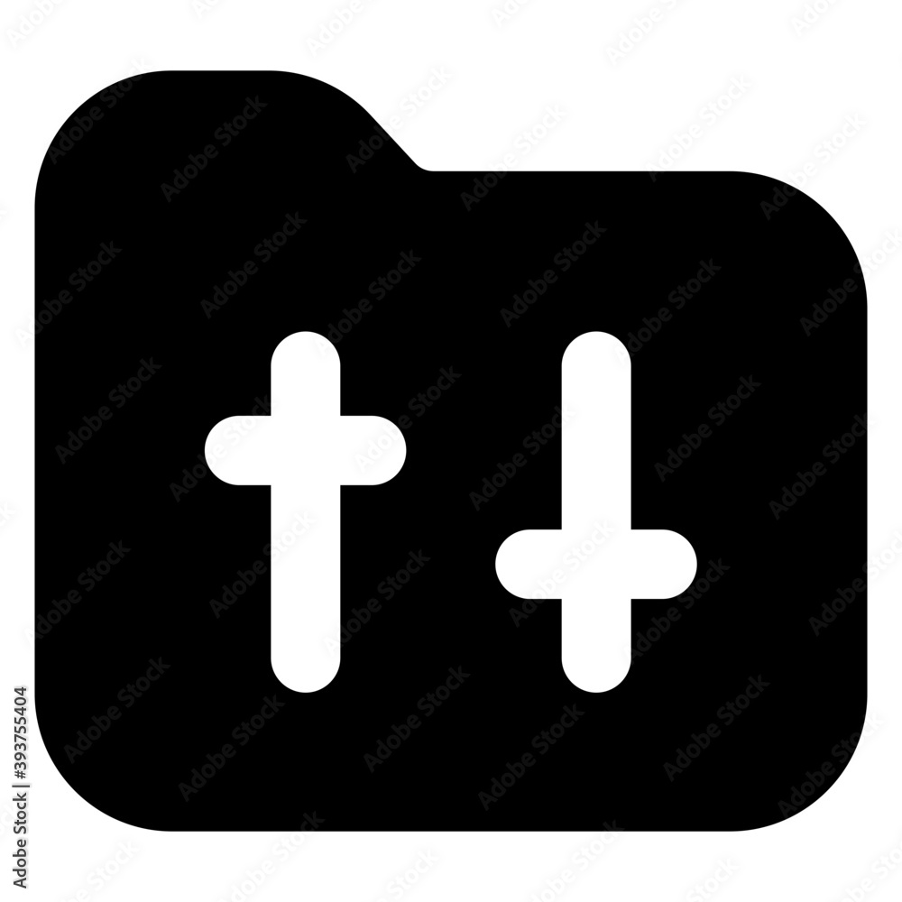 Folder preference icon, modern filled vector
Folder preference icon, modern filled vector
