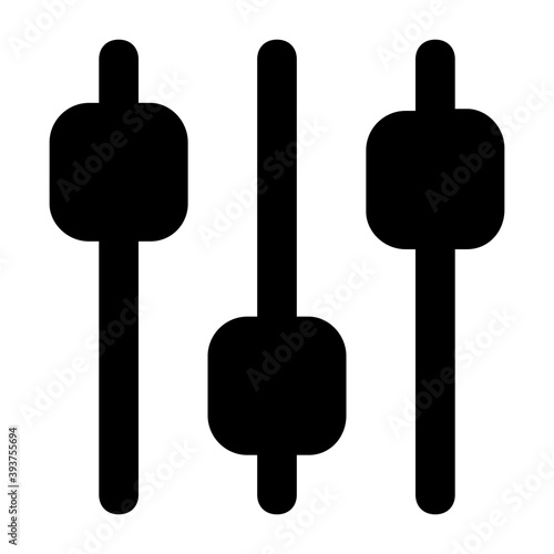 
Volume equalizer vector, sound controller in solid style 
