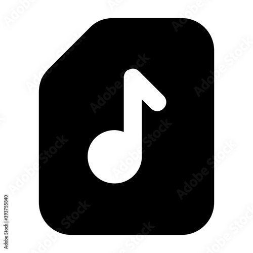 
Music file, editable filled vector of mp3 file
