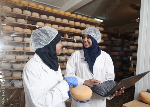 business woman team in local cheese production company