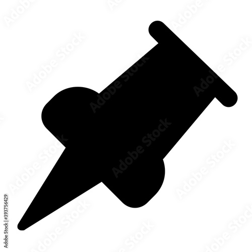 
Pushpin icon in modern filled style 
