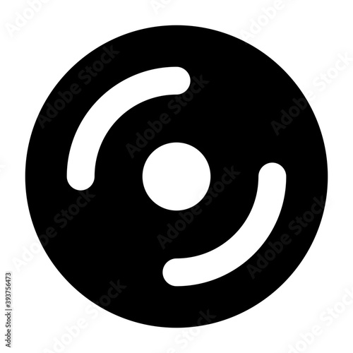 
Compact disc vector, glyph icon 
