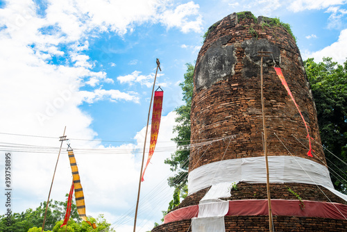 Ku Chang the old brick stupa in Lamphun province of Thailand. It is a very popular shrine marks the burial site of Queen Chama Thewi’s war elephant. photo