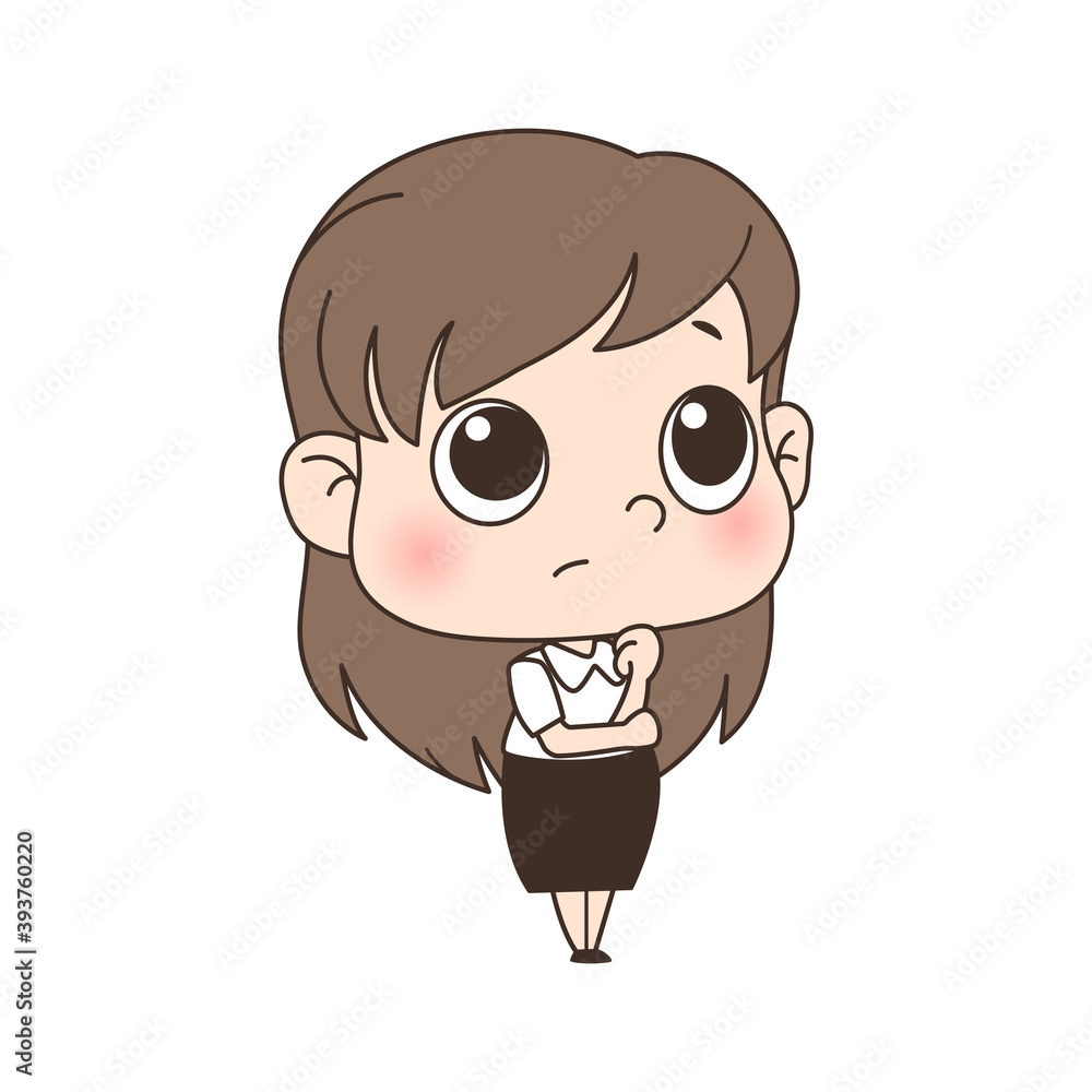 Vector of cute cartoon teacher or business women. Vector of cute cartoon teacher or business women.