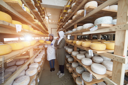 business woman team in local cheese production company