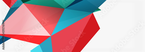 3d mosaic abstract backgrounds, low poly shape geometric design