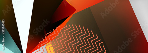 Low poly 3d geometric shapes, minimal abstract background. Vector illustrations for covers, banners, flyers and posters and other