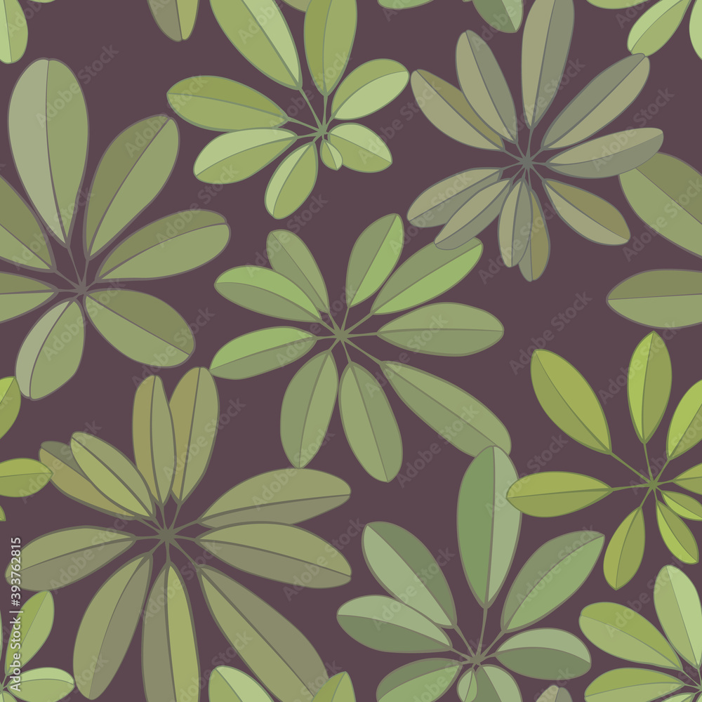 Fototapeta premium Tropical seamless pattern leaves background. Vector set of exotic tropical garden for holiday invitations, greeting card and fashion design.