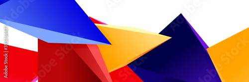Free Download Triangle mosaic abstract background, 3d triangular low poly shapes. Geometric vector illustration for covers, banners, flyers and posters and other - GFXLoad