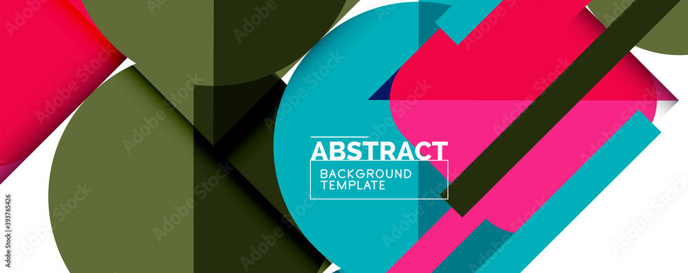 Clean minimal geometric abstract background with triangles and circles. Vector illustration for covers, banners, flyers and posters and other designs Clean minimal geometric abstract background with triangles and circles. Vector illustration for covers, banners, flyers and posters and other designs