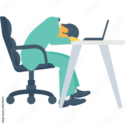 
Tired Color Vector Icon 

