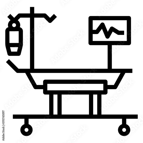 Hospital Bed Vector 