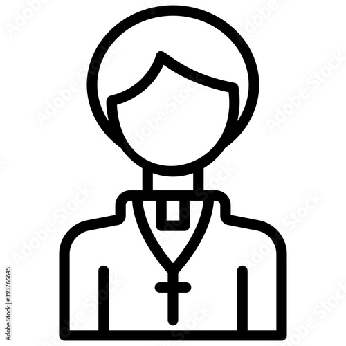 Priest Avatar Vector 