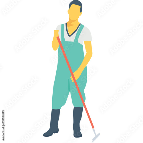 
Janitor Color Vector Icon
