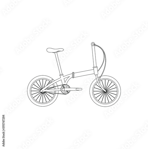 folding bike, on white background