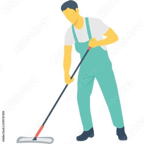 
Janitor Color Vector Icon
