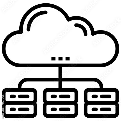 Cloud Hosting Vector
