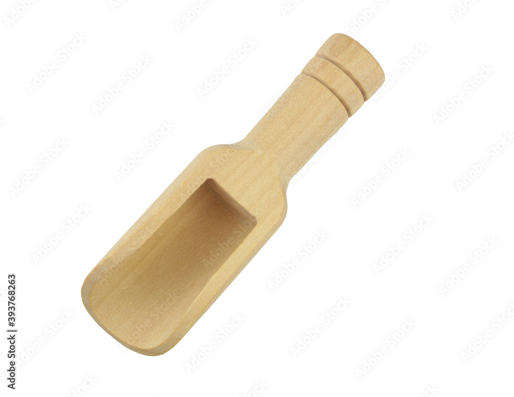 Wooden scoop isolated on white background Wooden scoop isolated on white background