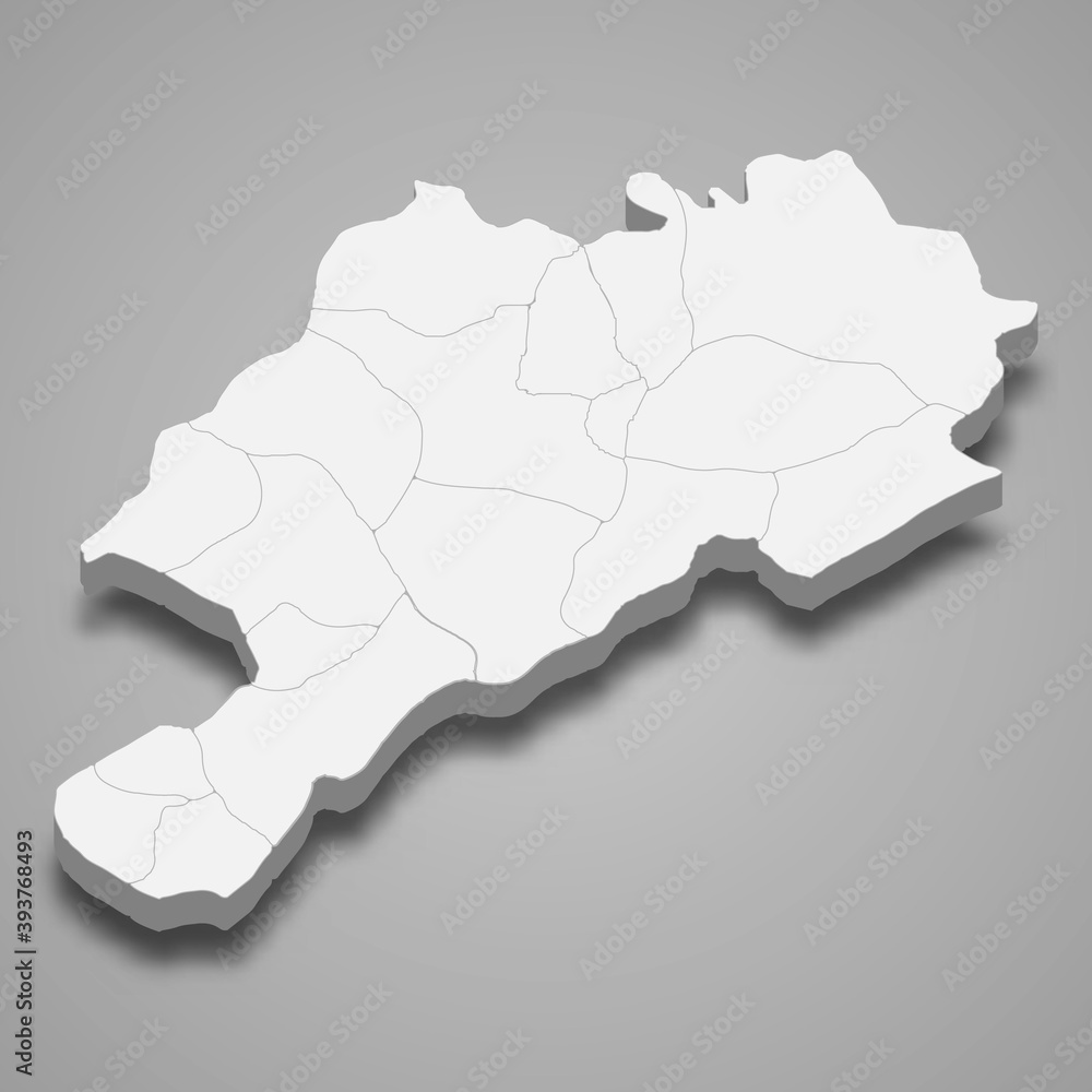 Obraz premium 3d isometric map of Afyonkarahisar is a province of Turkey