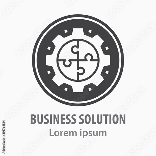 Business solution icon. Vector illustration.