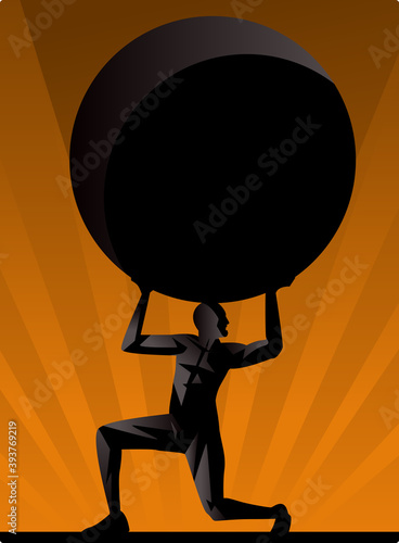 atlas holding the globe