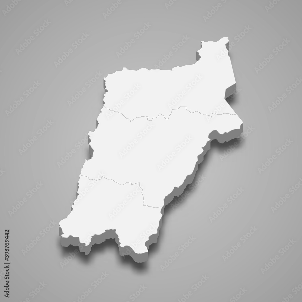 3d isometric map of Atacama is a region of Chile 3d isometric map of Atacama is a region of Chile