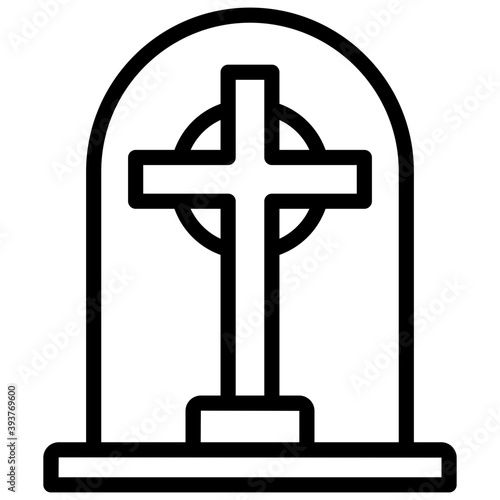 Funeral Gravestone Vector 