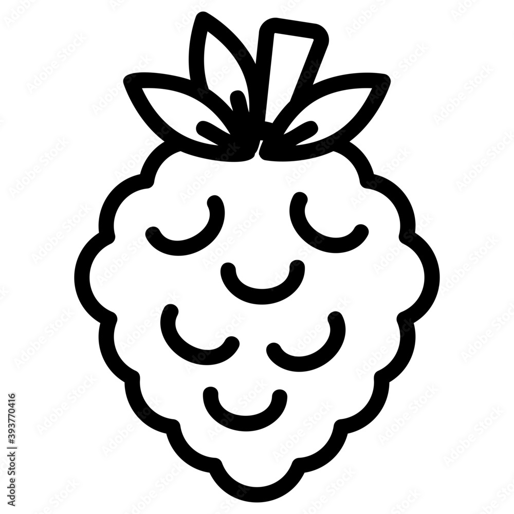 Fototapeta premium Natural Raspberries Vector 