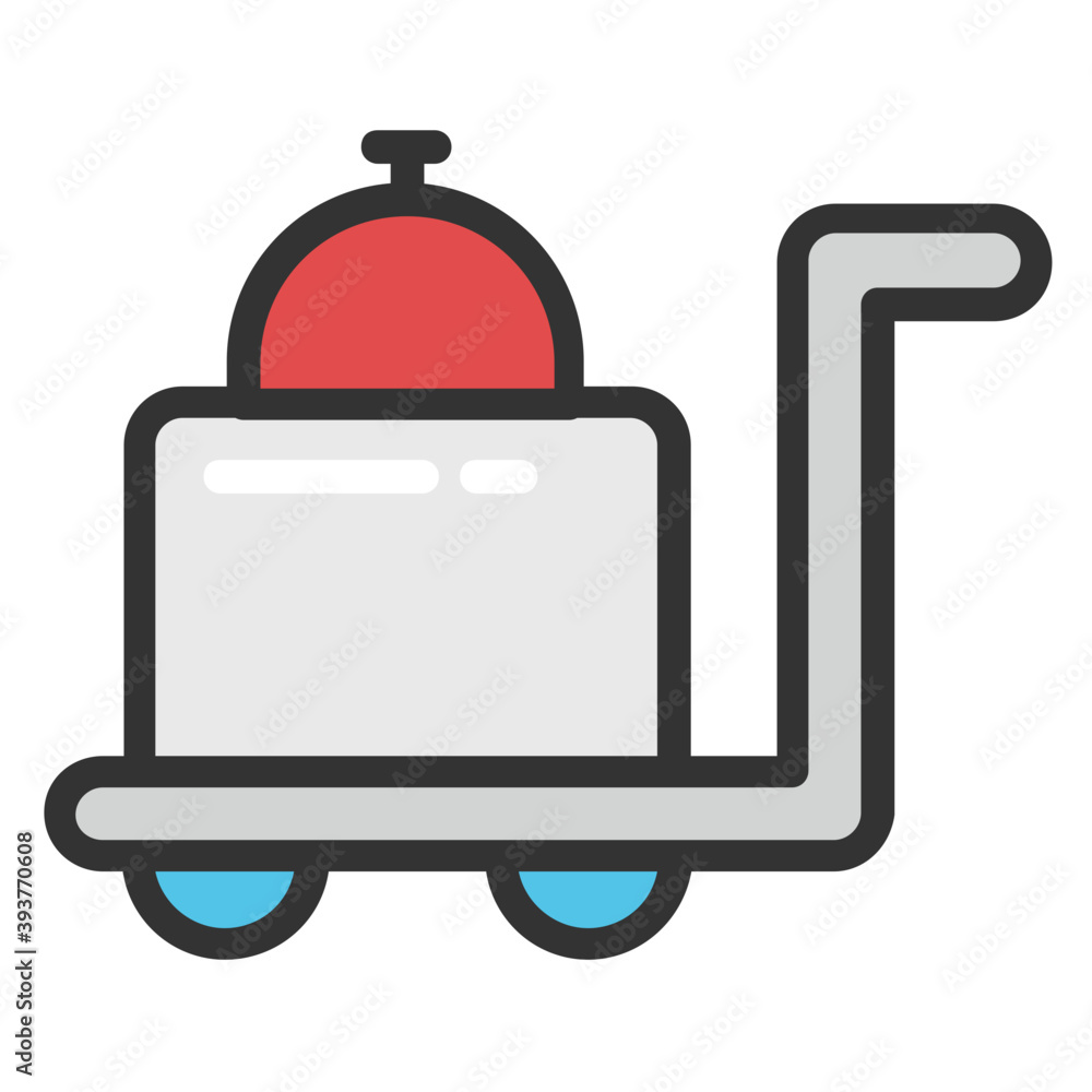Food Service Trolley Vector Icon
Food Service Trolley Vector Icon