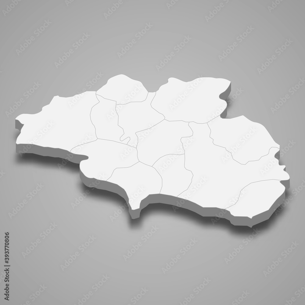 3d isometric map of Cankiri is a province of Turkey